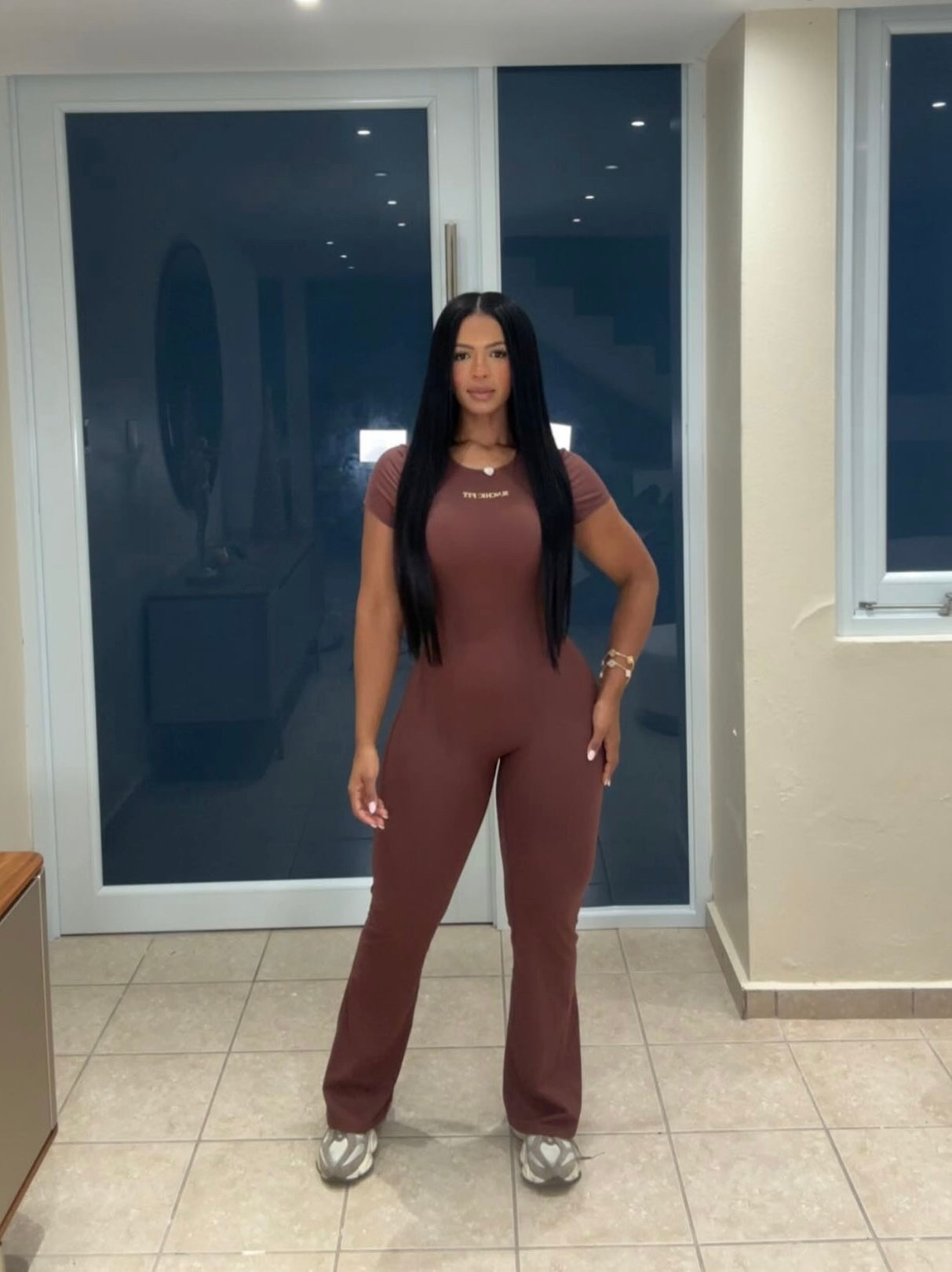 Brown Vintage Jumpsuit Fit