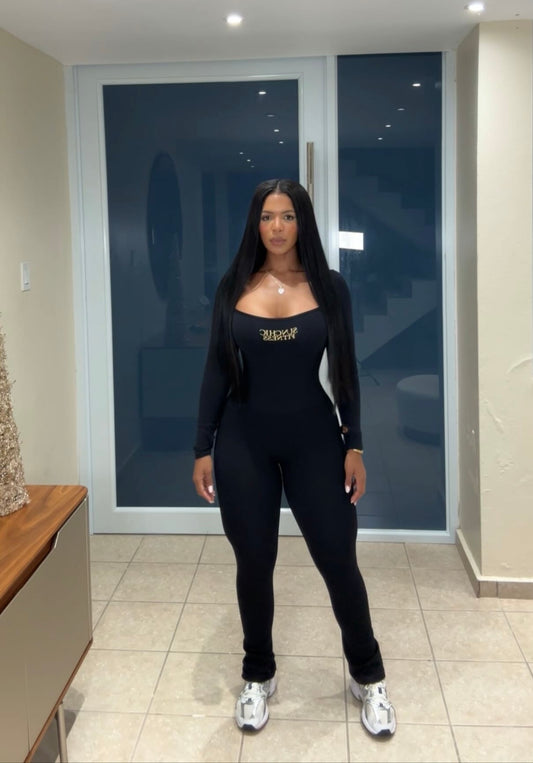 BLACK SUNCHIC FITNESS JUMPSUIT