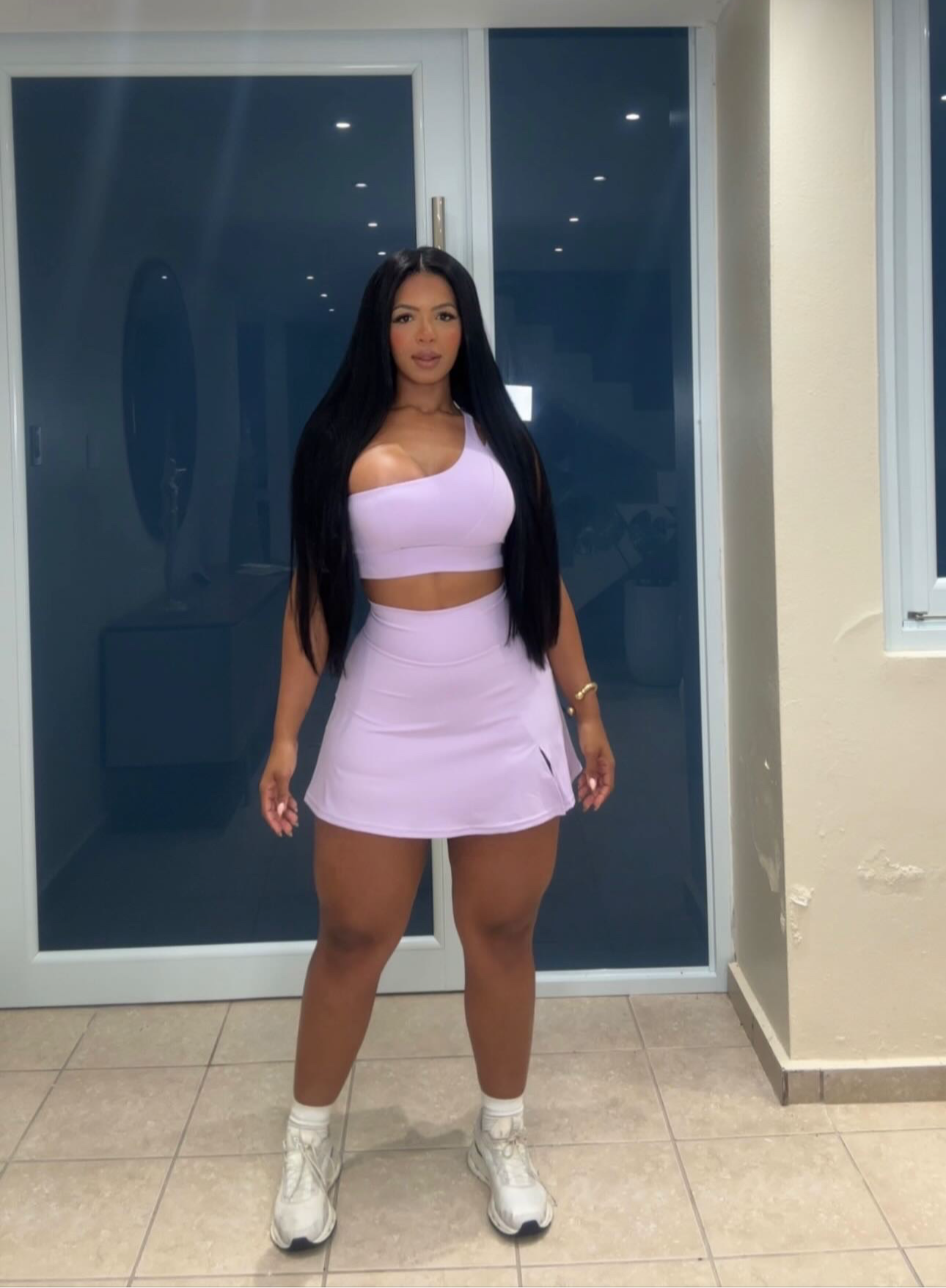 Lavender Fit Mini Skirt Set