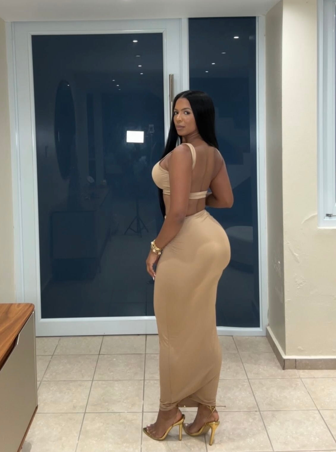 Cream Skirt Set