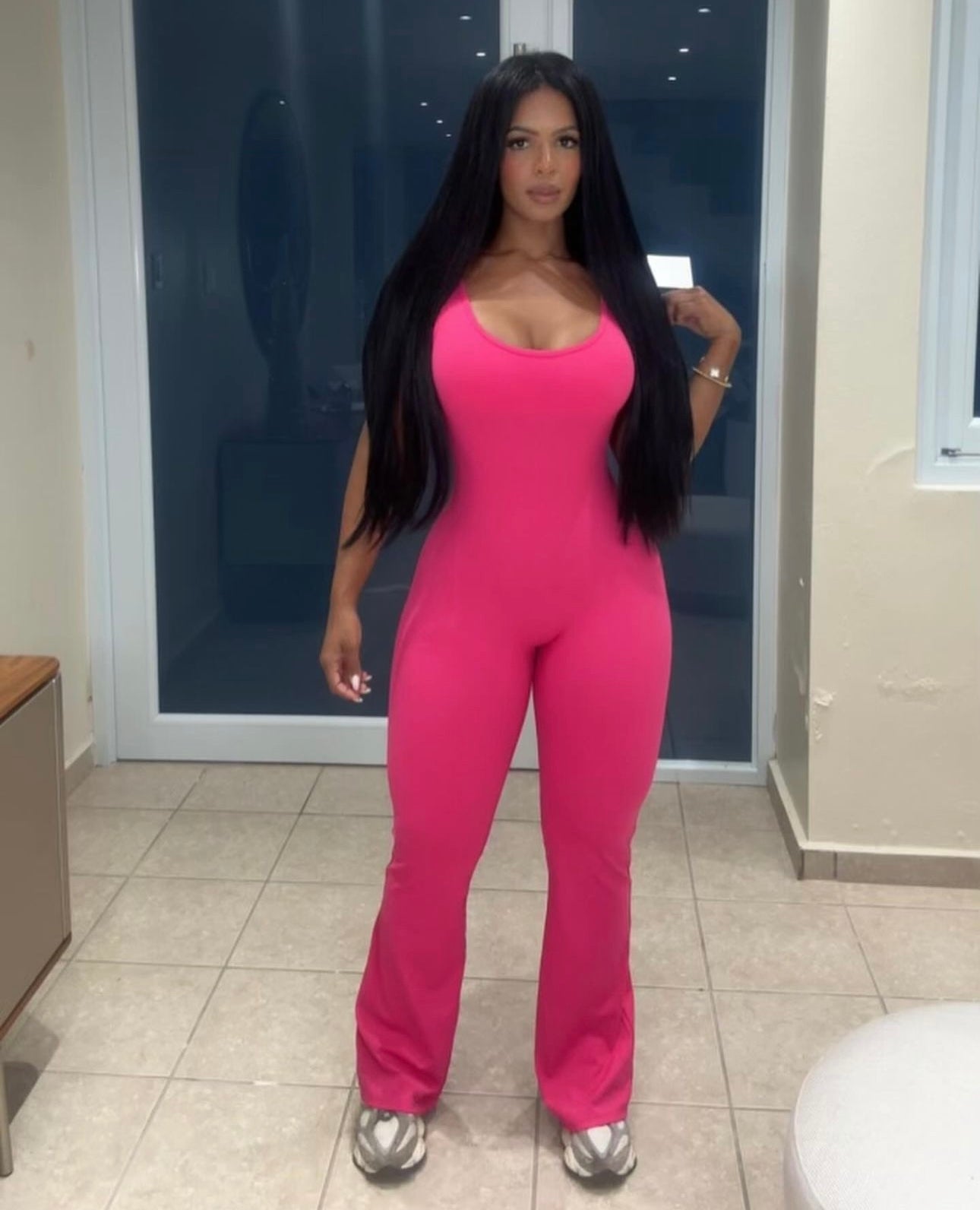 Fushia Obsessed Jumpsuit Fit